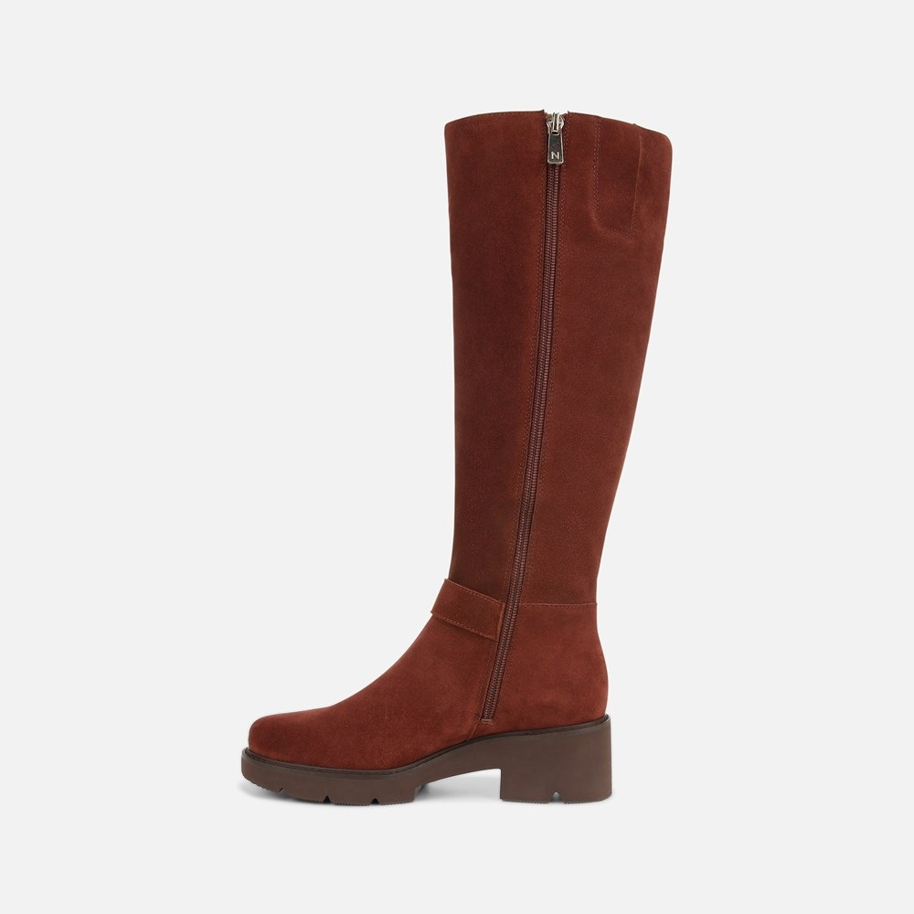 Knee high brown boots sale sale