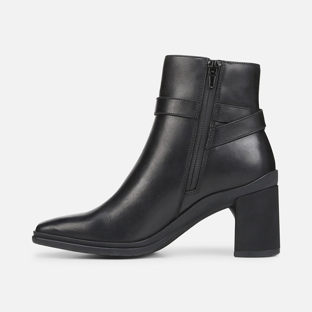 Bottillon cuir noir on sale femme