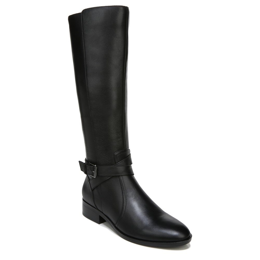 Naturalizer black shop riding boots