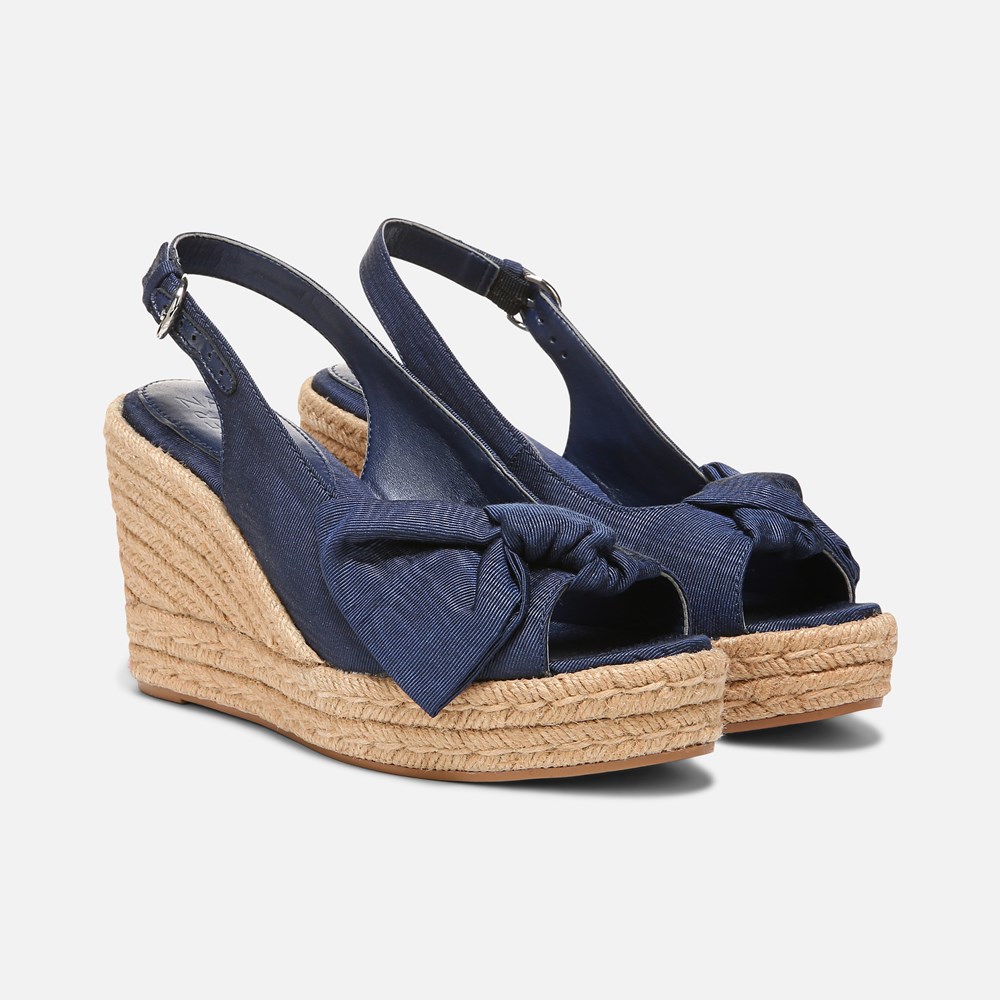 Navy wedge 2025 espadrille sandals